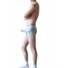 WangJiang Nylon Mesh Boxer Shorts with Cock Sock